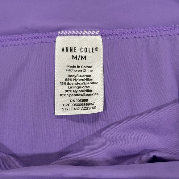 Anne Cole Swim Skirt Swimsuit Bottom Skort Purple Medium Summer Beach Resortwear - Picture 6 of 8